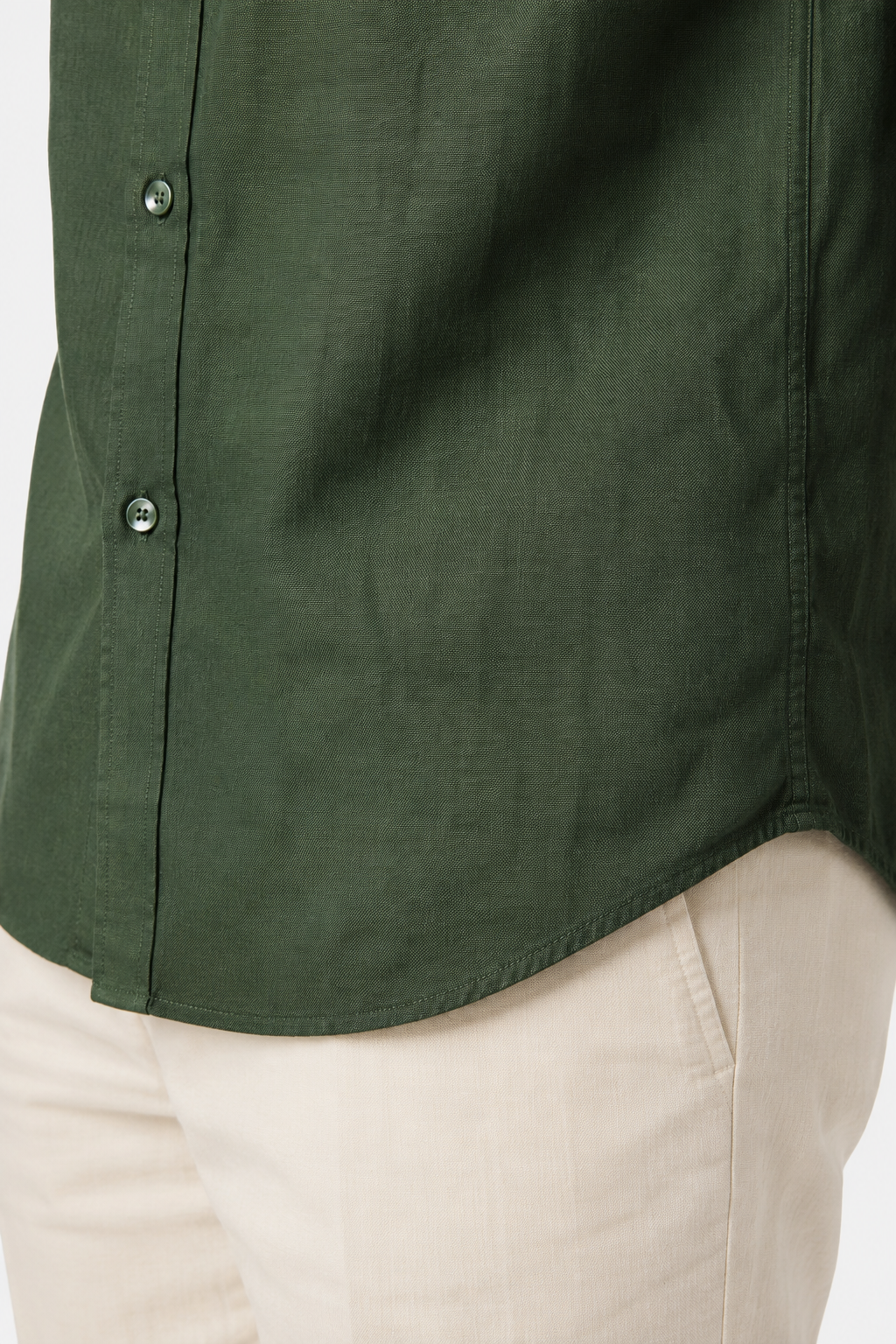 Mørkegrøn Mikrofiberskjorte til Mænd – Regular Fit, Åndbar & Stilfuld Sommerskjorte - - Linskjorte - Valmont Wear