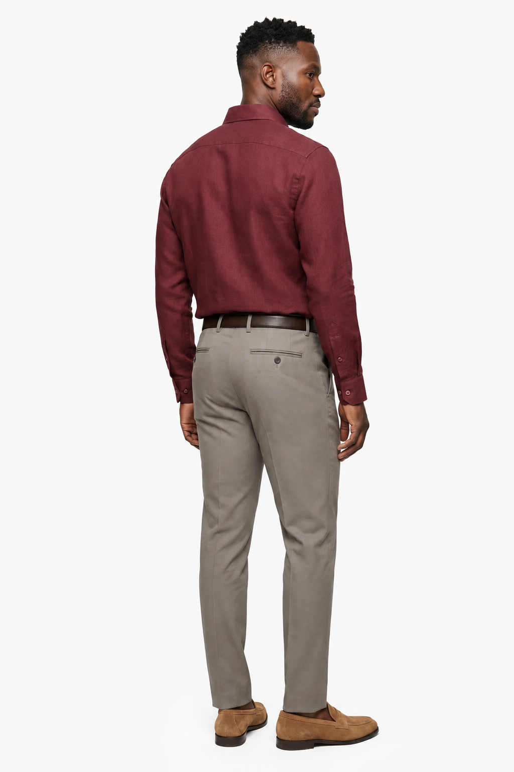 Mikrofiberskjorte til mænd – Bordeaux, Regular Fit - - Linskjorte - Valmont Wear