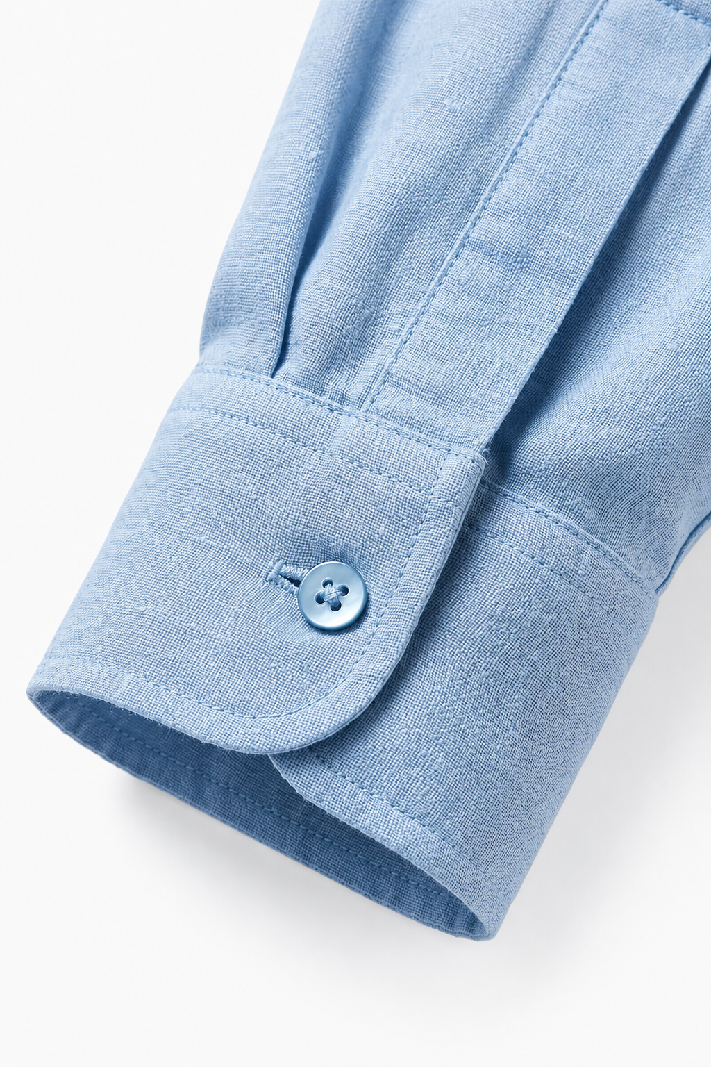 Herreskjorte: Lyseblå Regular Fit i Premium Polyester - - Polyesterskjorte - Valmont Wear