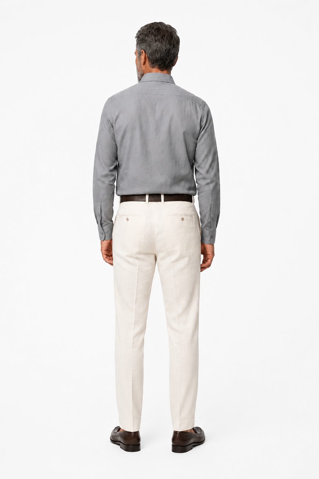 Linskjorte til Mænd - Antraciet - Lin - Regular Fit - - Linskjorte - Valmont Wear