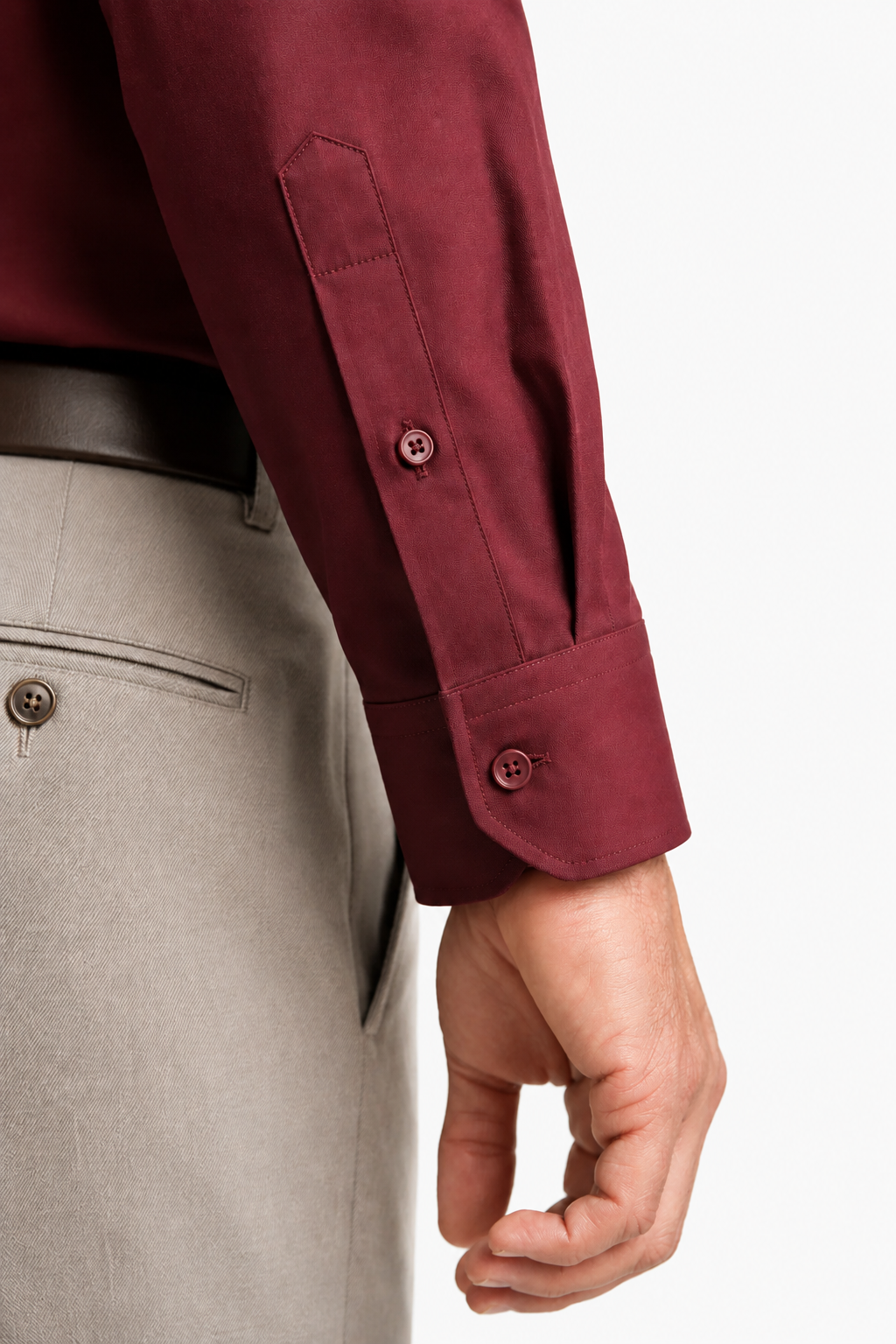 Mikrofibre shirt for men - Bordeaux Regular Fit in breathable mikrofibre blend - - Linskjorte - Valmont Wear