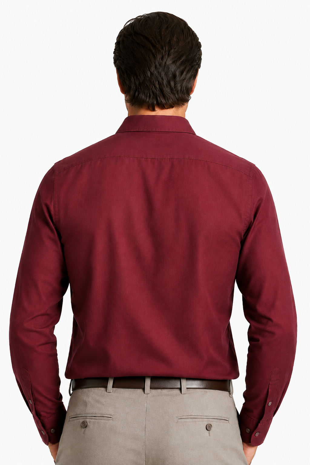 Mikrofibre shirt for men - Bordeaux Regular Fit in breathable mikrofibre blend - - Linskjorte - Valmont Wear