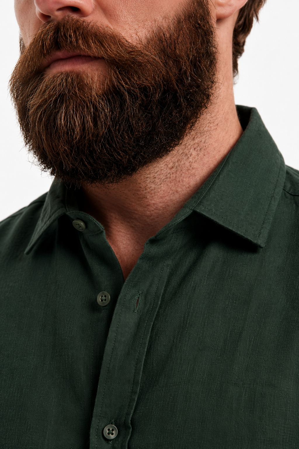 Mørkegrøn Skjorte til Mænd – Regular Fit, Åndbar & Stilfuld Sommer Skjorte - - Linskjorte - Valmont Wear