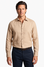 Hemd Herren Sand – Mikrofaser, Regular Fit