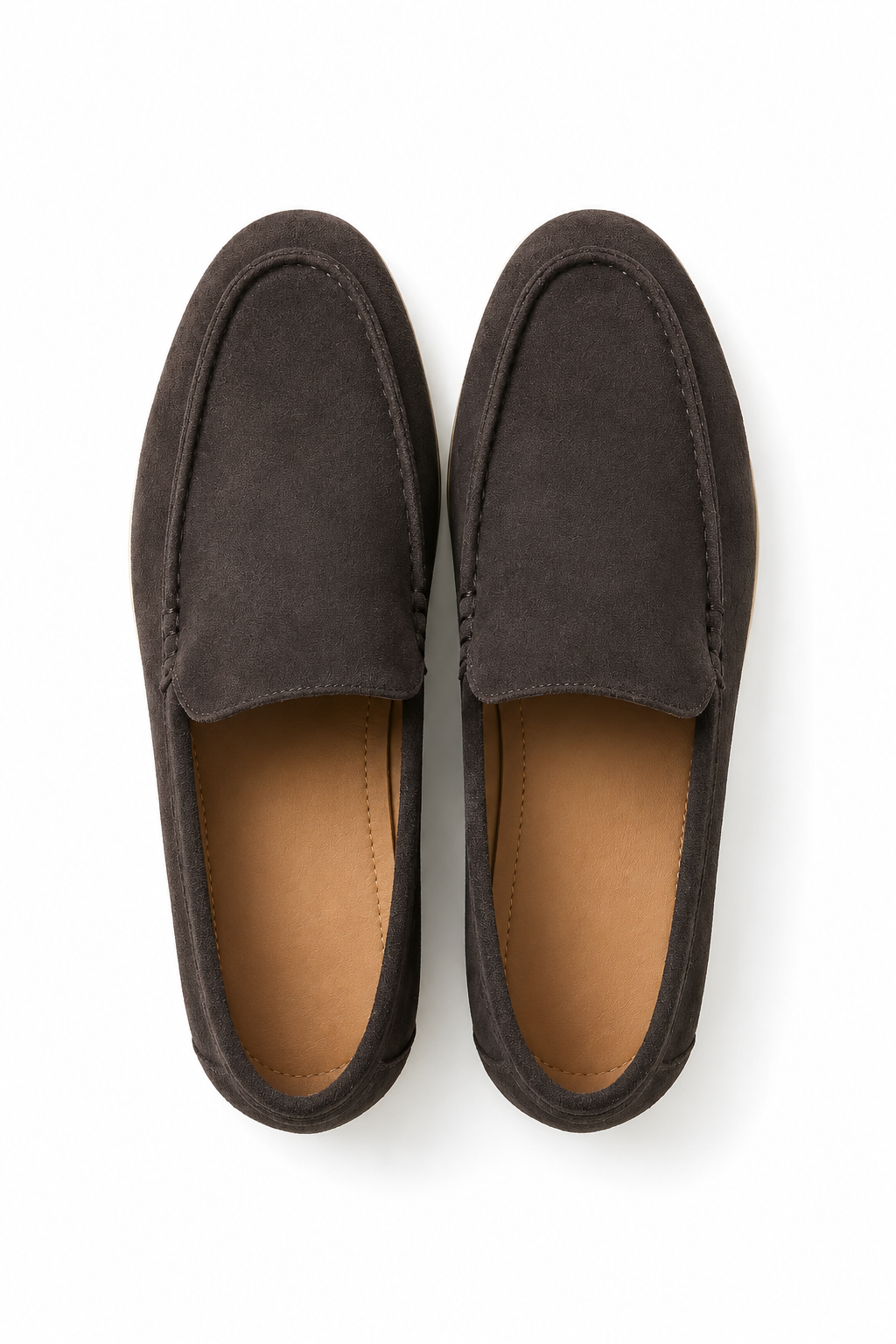 Mokkasiner til Mænd – Chokoladebrune Ruskind Loafers, Komfortabel Pasform, Str. 44 - - Loafers - Valmont Wear