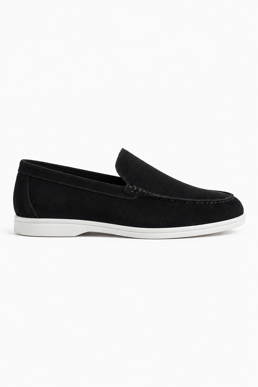 Herre Loafers Sorte PU Ruskind – Komfortable Slip-On Sko til Mænd - - Loafers - Valmont Wear