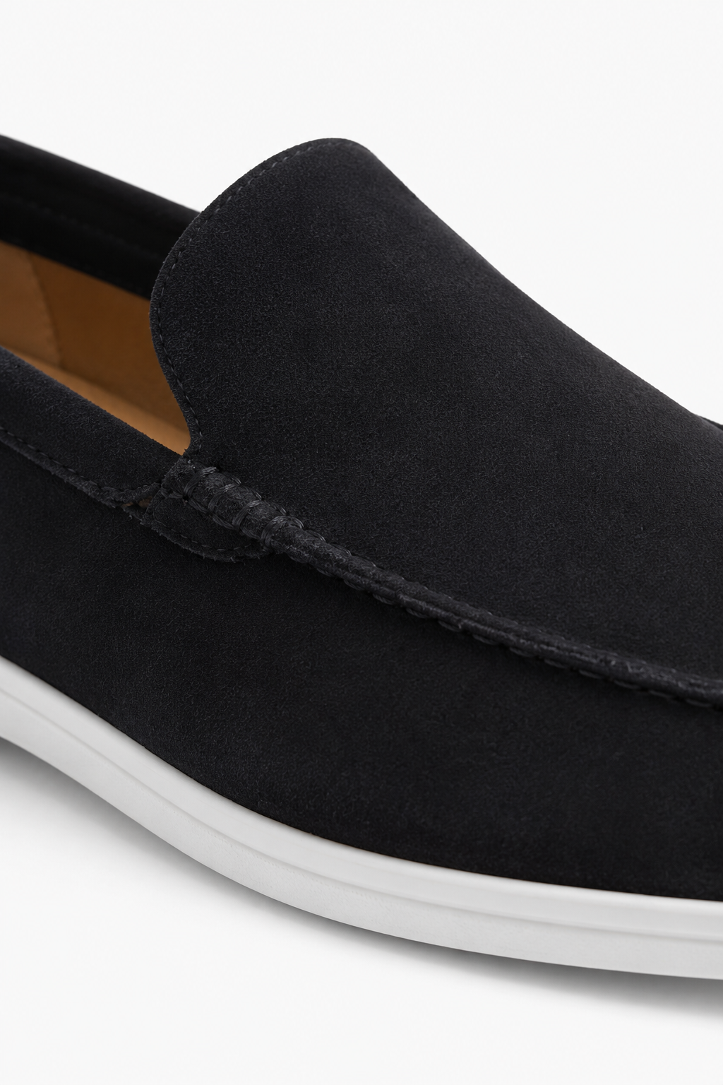 Herre Loafers Sorte PU Ruskind – Komfortable Slip-On Sko til Mænd - - Loafers - Valmont Wear