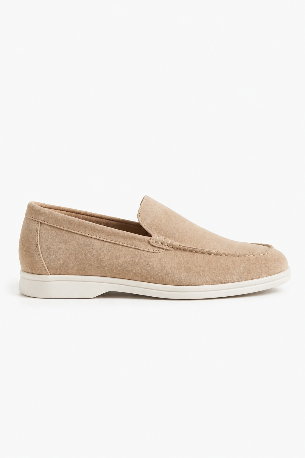 Beige Ruskind Loafers til Mænd – Elegante slip-on sko i ægte læder - - Loafers - Valmont Wear