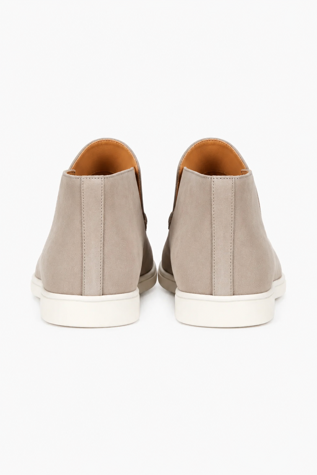 Herre Loafers i Greige Ruskind – Komfortable Slip-On Sko til Mænd - - Boots - Valmont Wear