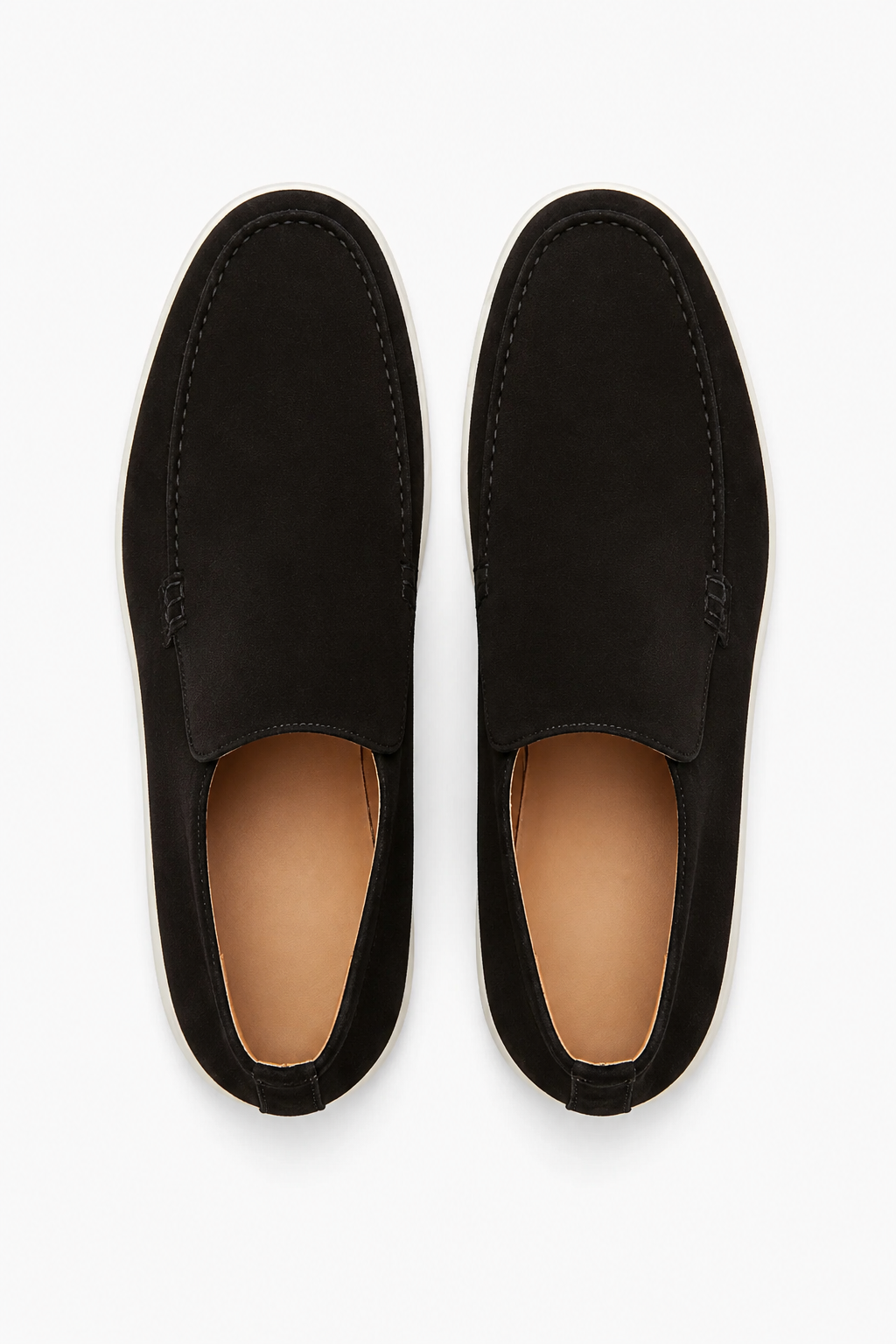 Mørkeblå Ruskind Loafers til Mænd – Premium Slip-on Sko i Blødt Ruskind - - Boots - Valmont Wear