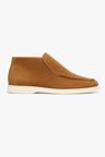 Mænds Brune Ruskind Loafers – Komfortable Slip-on Sko i Ægte Ruskind, Str. 43 - - Boots - Valmont Wear