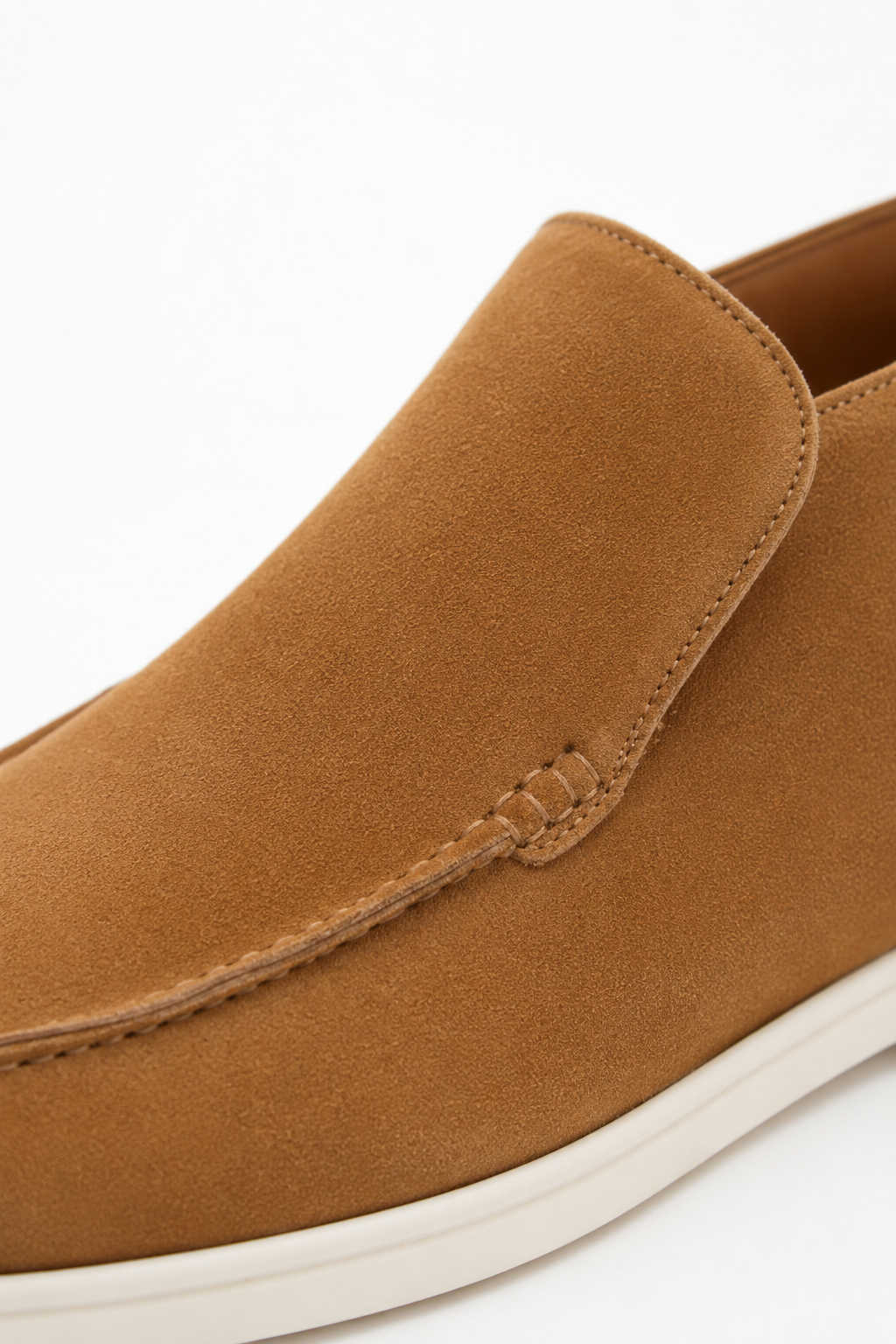 Mænds Brune Ruskind Loafers – Komfortable Slip-on Sko i Ægte Ruskind, Str. 43 - - Boots - Valmont Wear
