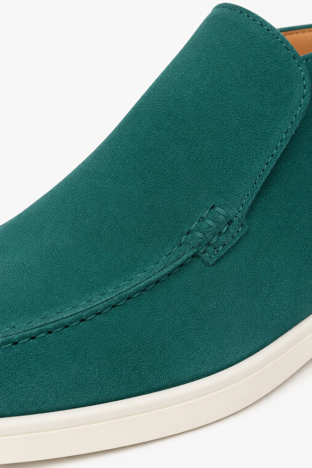 Herre Loafers i Blågrøn Ruskind – Komfortable Slip-On Mokkasiner - - Boots - Valmont Wear