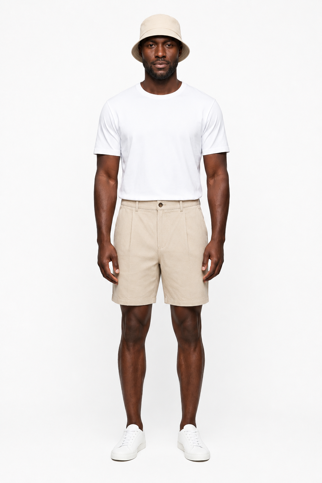 Bomuldsshorts til Mænd – Løse, Åndbare Beige Sommershorts - - Shorts - Valmont Wear