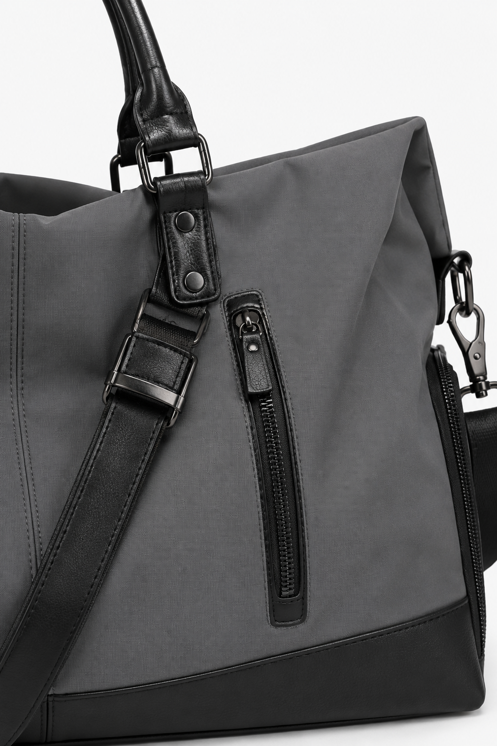Sort Vintage Rejsetaske i Full-Grain Læder til Mænd - Stor Læder Duffelbag - - Taske - Valmont Wear
