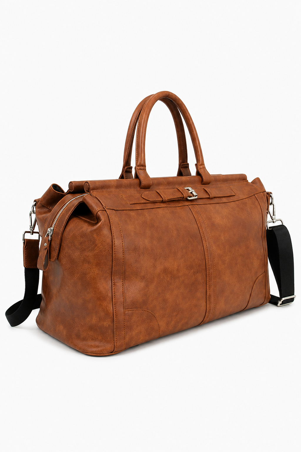 Vintage Lægetaske Læder Duffel til Mænd - Natural Tan Doctor-Style - - Taske - Valmont Wear