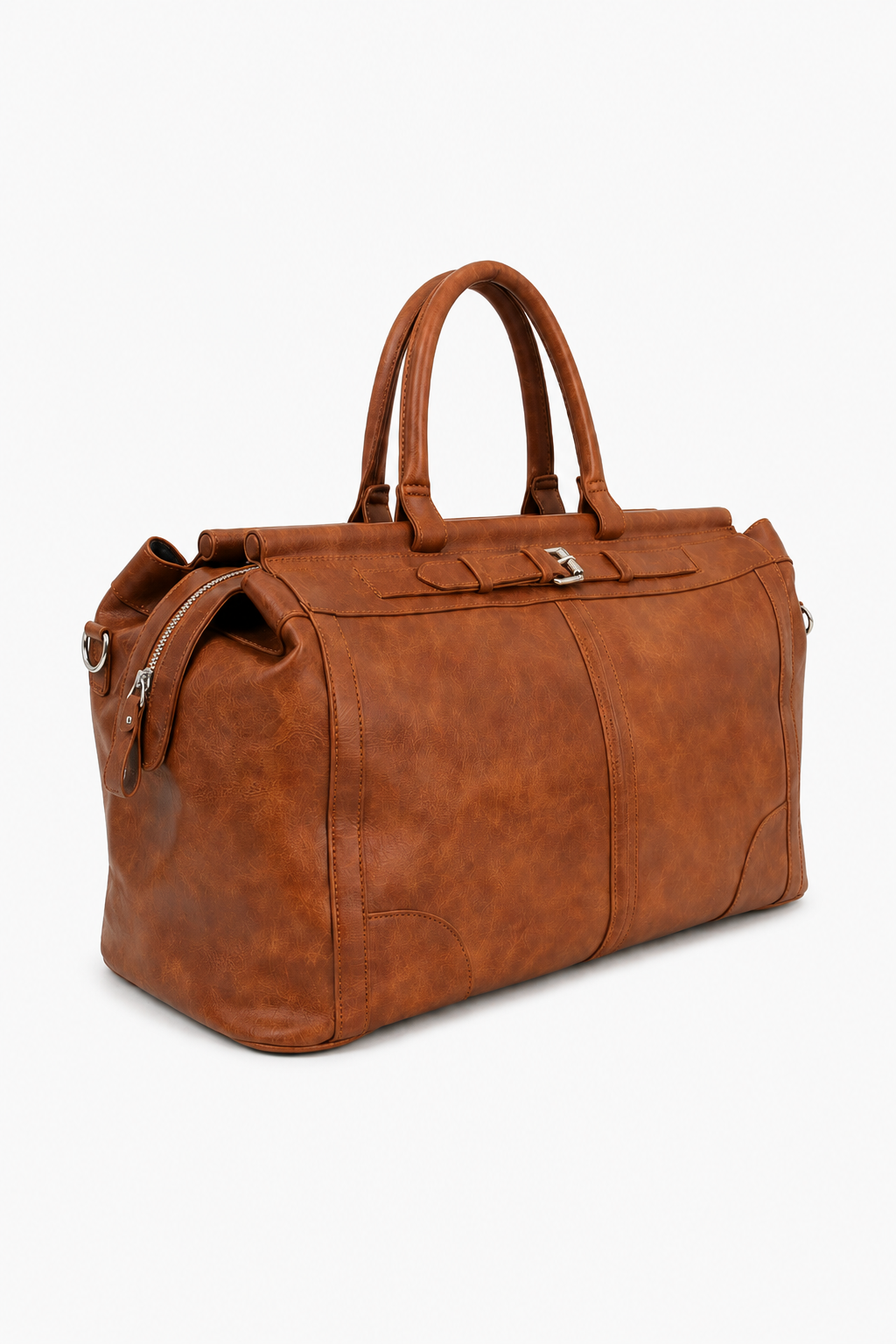 Vintage Lægetaske Læder Duffel til Mænd - Natural Tan Doctor-Style - - Taske - Valmont Wear