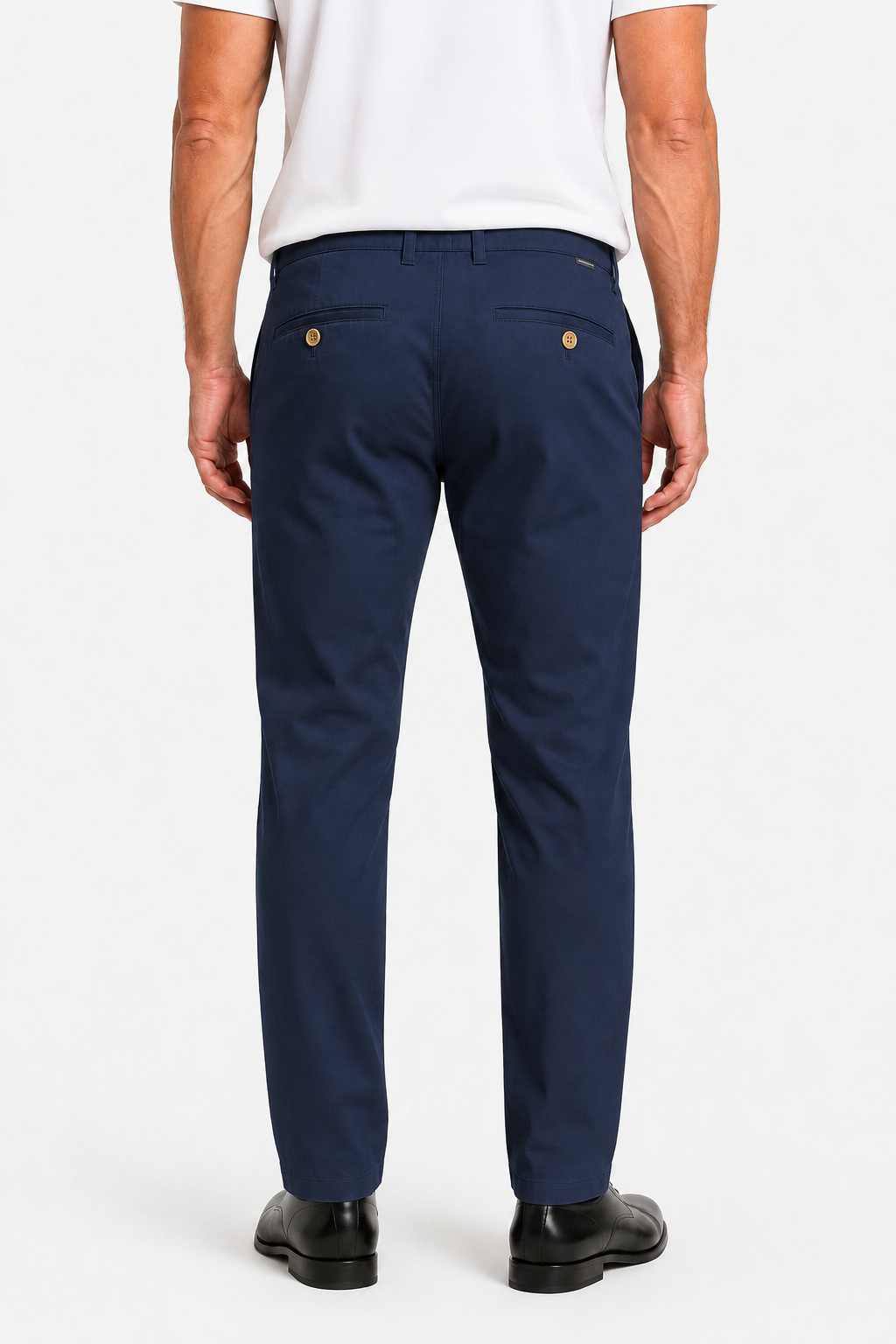 Herrebukser til Mænd - Marineblå - Bomuld - Straight Fit - - Pants - Valmont Wear
