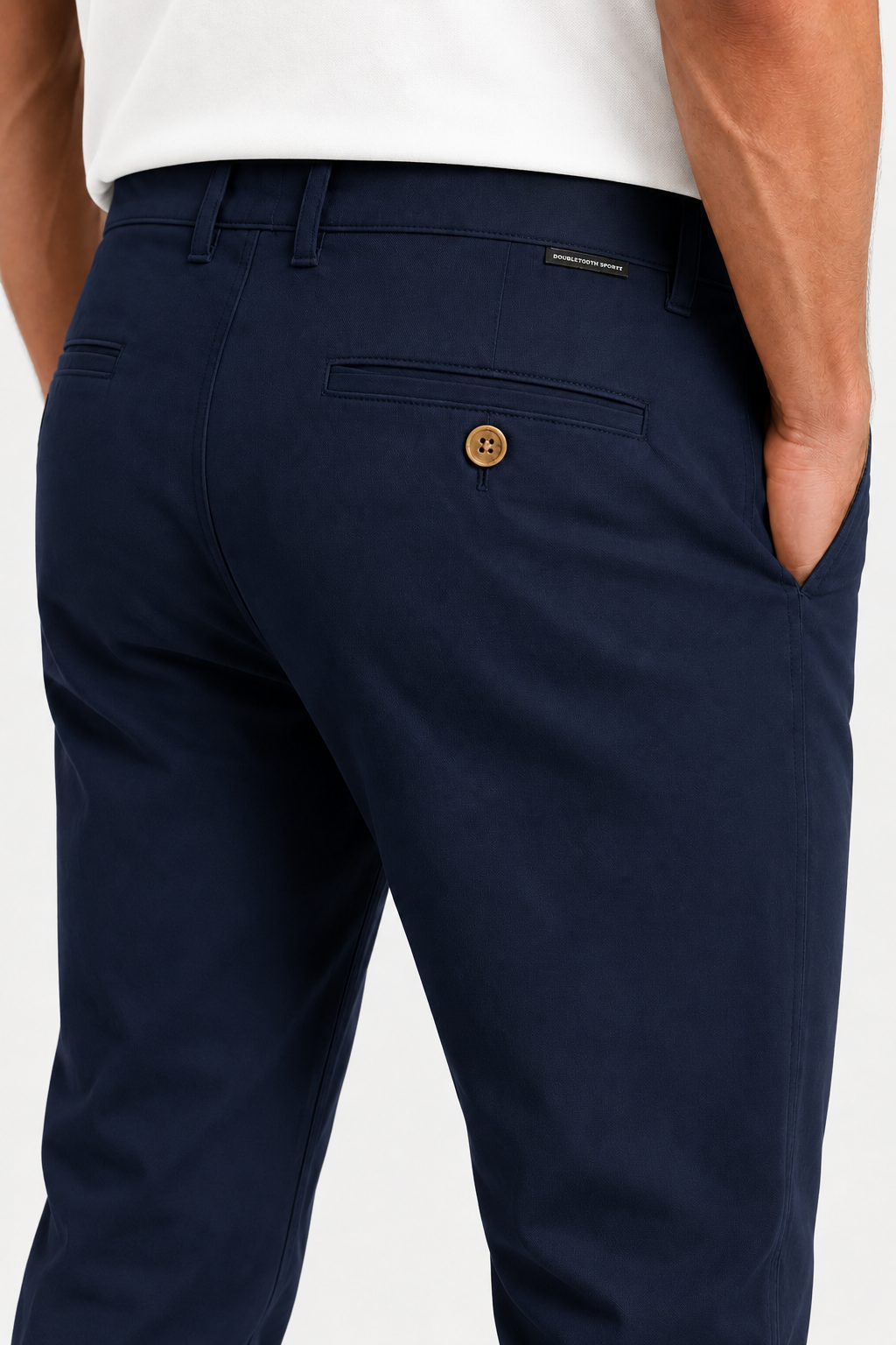Herrebukser til Mænd - Marineblå - Bomuld - Straight Fit - - Pants - Valmont Wear