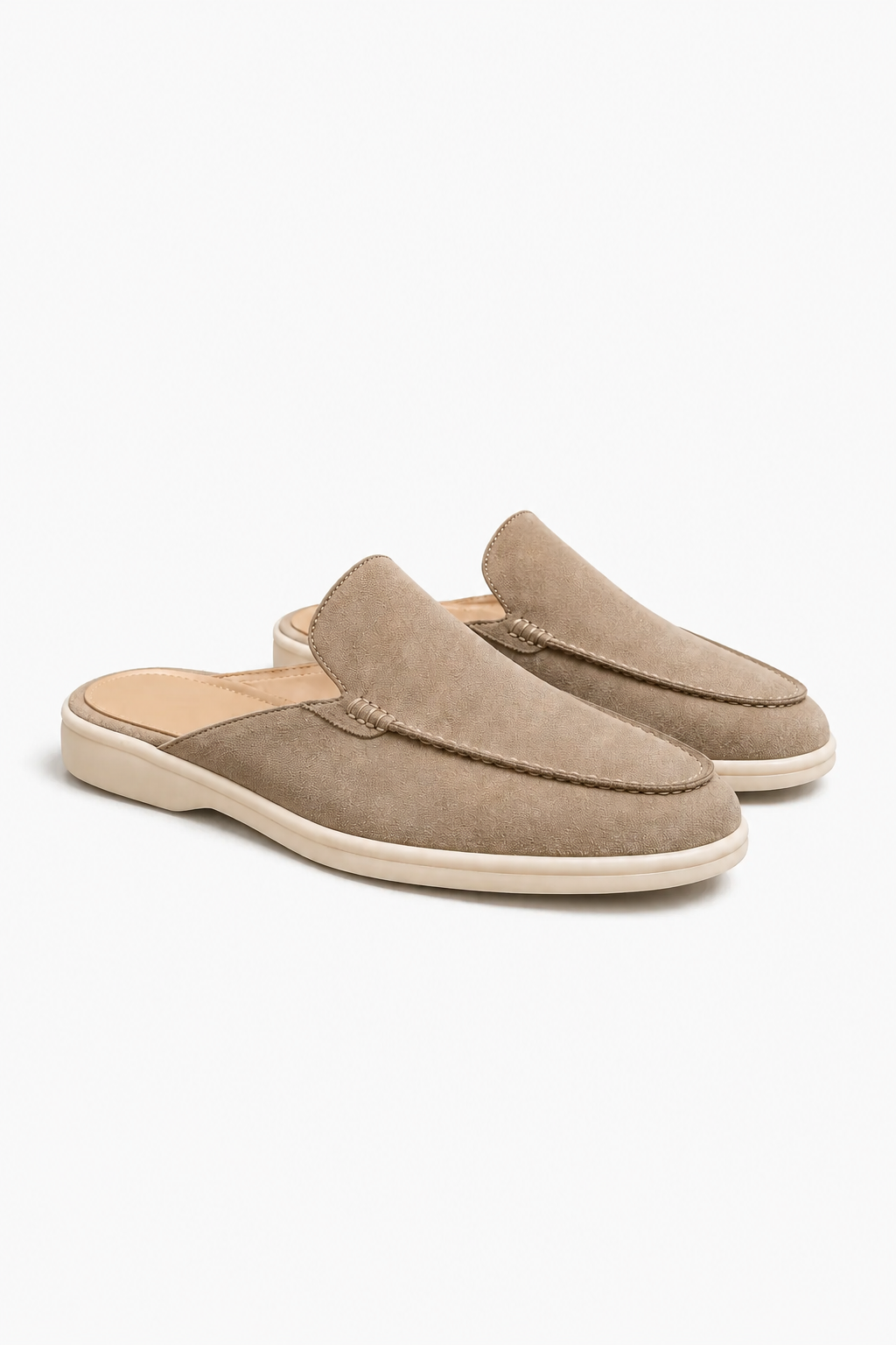 Mule Loafer til Mænd i Sand - Komfortabel Slip-On Sko med Åben Hæl - - Sandaler - Valmont Wear