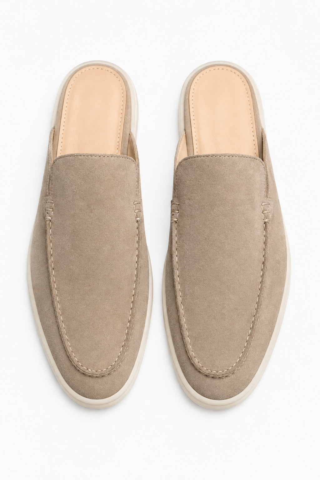 Mule Loafer til Mænd i Sand - Komfortabel Slip-On Sko med Åben Hæl - - Sandaler - Valmont Wear