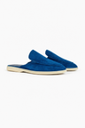Mule Loafer til Mænd i Marineblå Ruskind - Elegant og Komfortabel - Marineblå - Sandaler - Valmont Wear