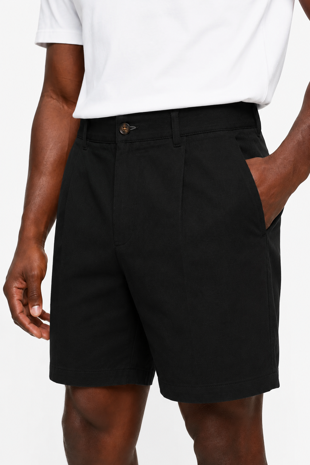 Herreshorts i Sort Hør – Stilrene og Komfortable Shorts til Mænd - - Shorts - Valmont Wear