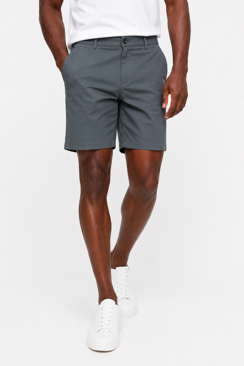 Hørshorts til mænd i skifergrå - Komfortable og stilfulde herreshorts i hør - - Shorts - Valmont Wear