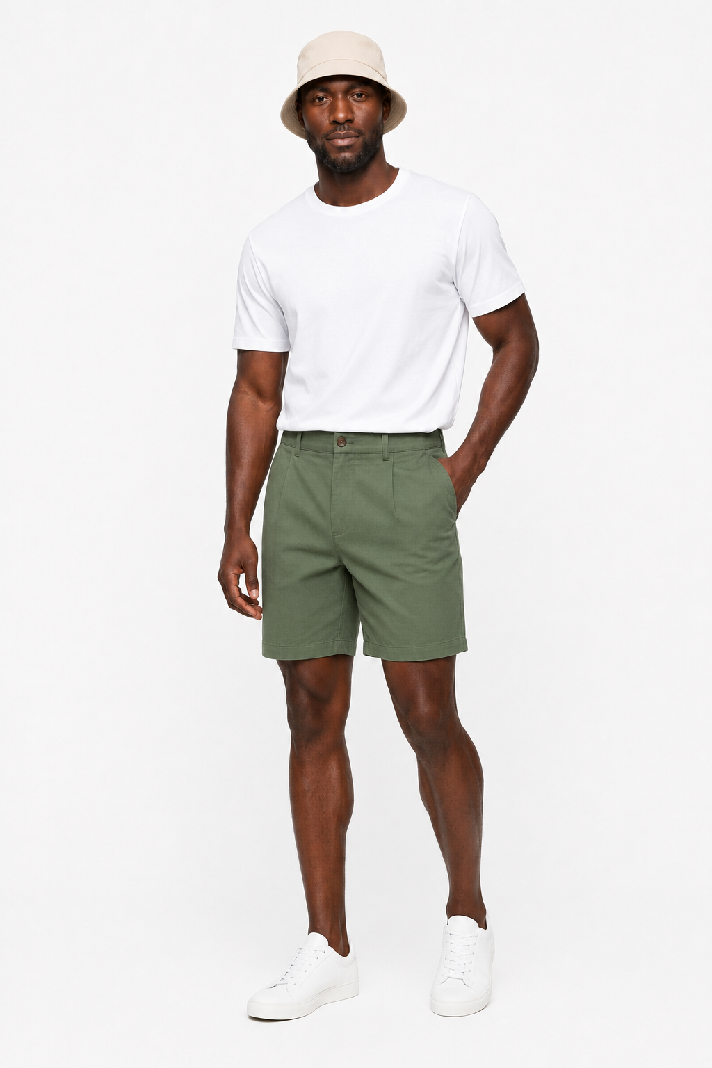 Herreshorts Grøn Bomuld - Komfortable & Stilrene Shorts til Mænd - - Shorts - Valmont Wear