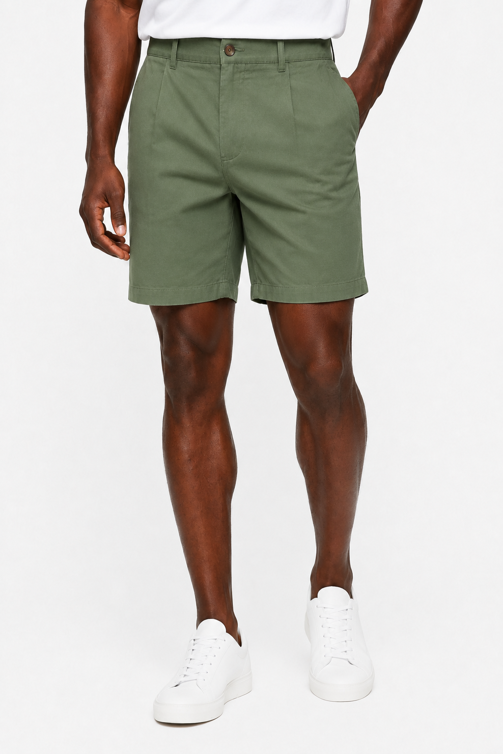 Herreshorts Grøn Bomuld - Komfortable & Stilrene Shorts til Mænd - - Shorts - Valmont Wear