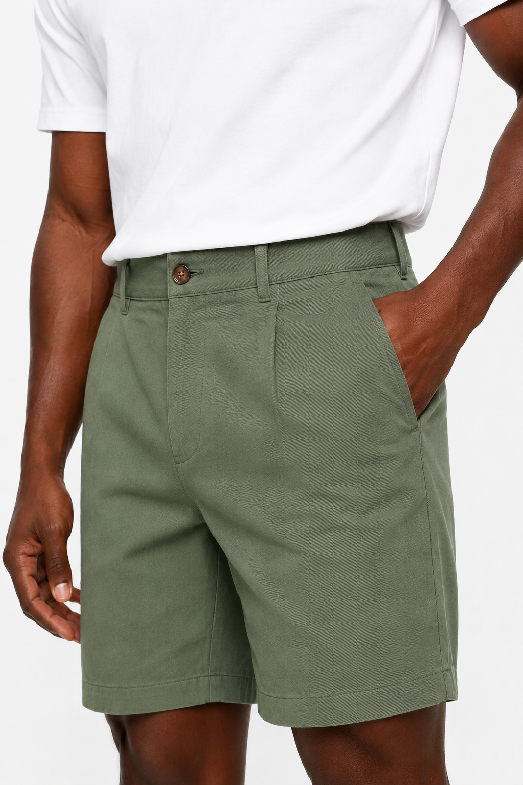 Herreshorts Grøn Bomuld - Komfortable & Stilrene Shorts til Mænd - - Shorts - Valmont Wear
