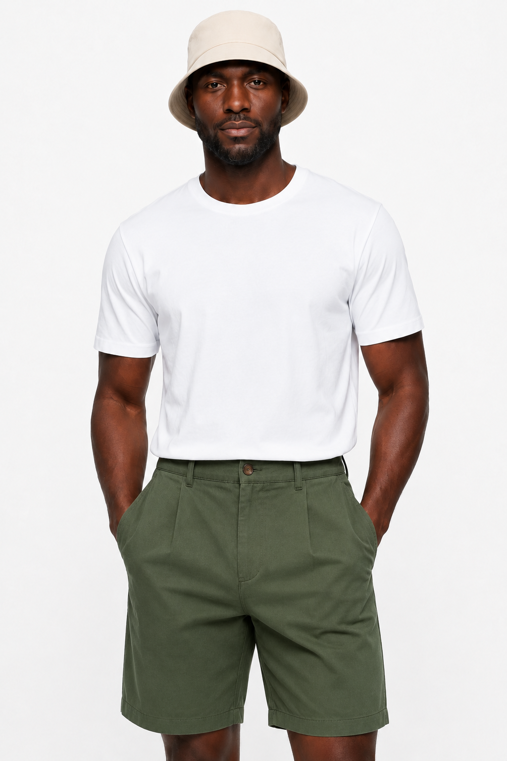 Herreshorts Grøn Bomuld - Komfortable & Stilrene Shorts til Mænd - - Shorts - Valmont Wear