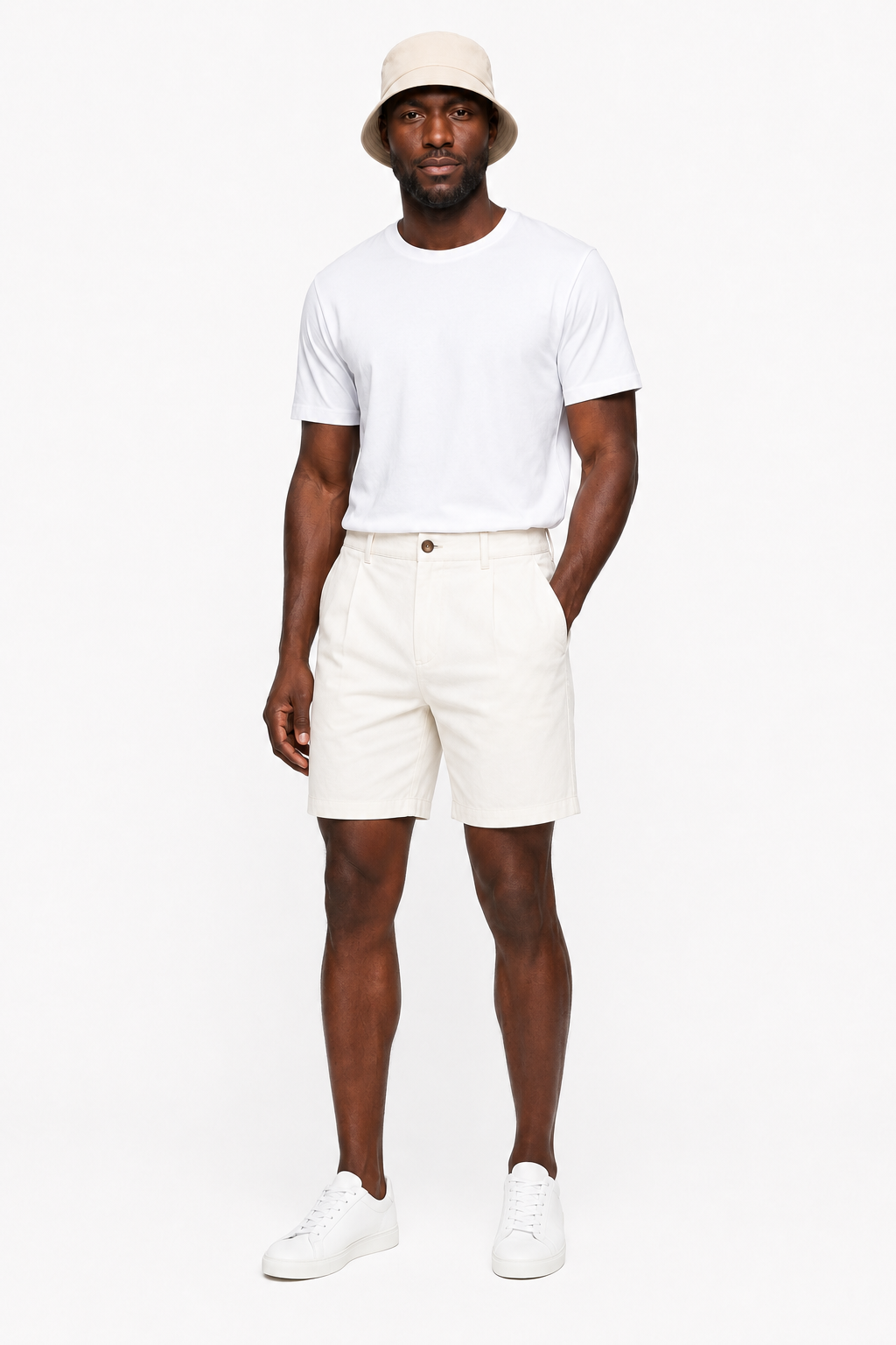 Herre shorts i off-white hør – Åndbare og stilfulde til sommer - - Shorts - Valmont Wear