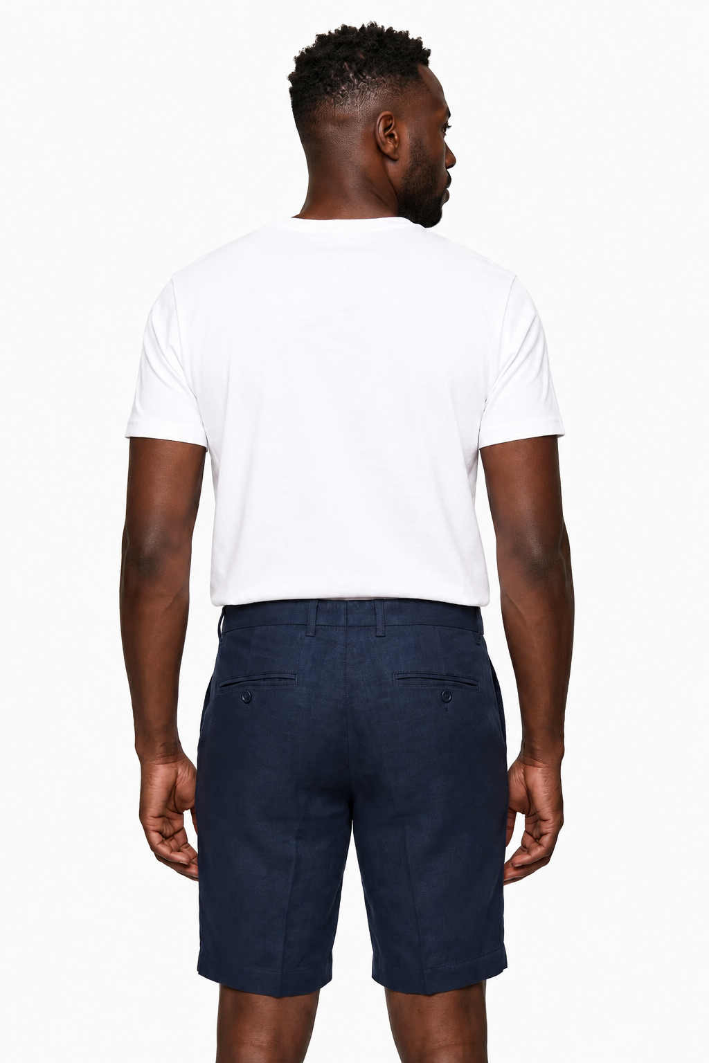 Mørkeblå Hørshorts til Mænd – Premium Linnen Sommershorts med Komfortabel Pasform - - Shorts - Valmont Wear