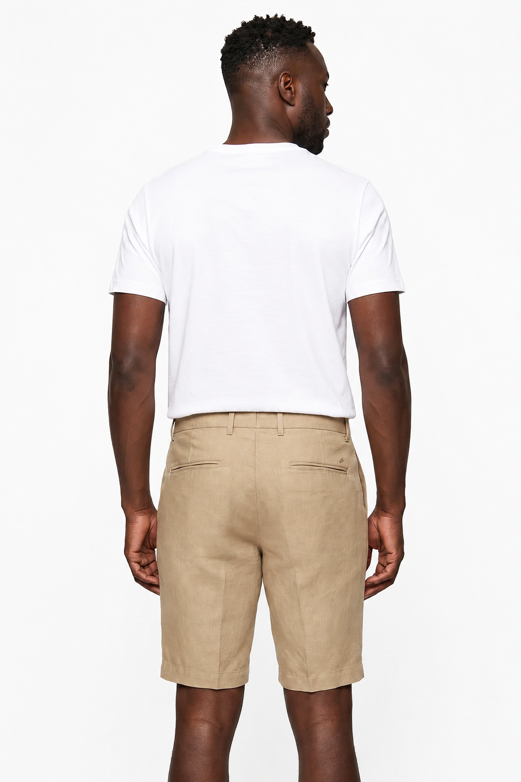 Herre Linnedshorts – Beige/Stenfarvet, Åndbare & Komfortable, Str. 38 - - Shorts - Valmont Wear
