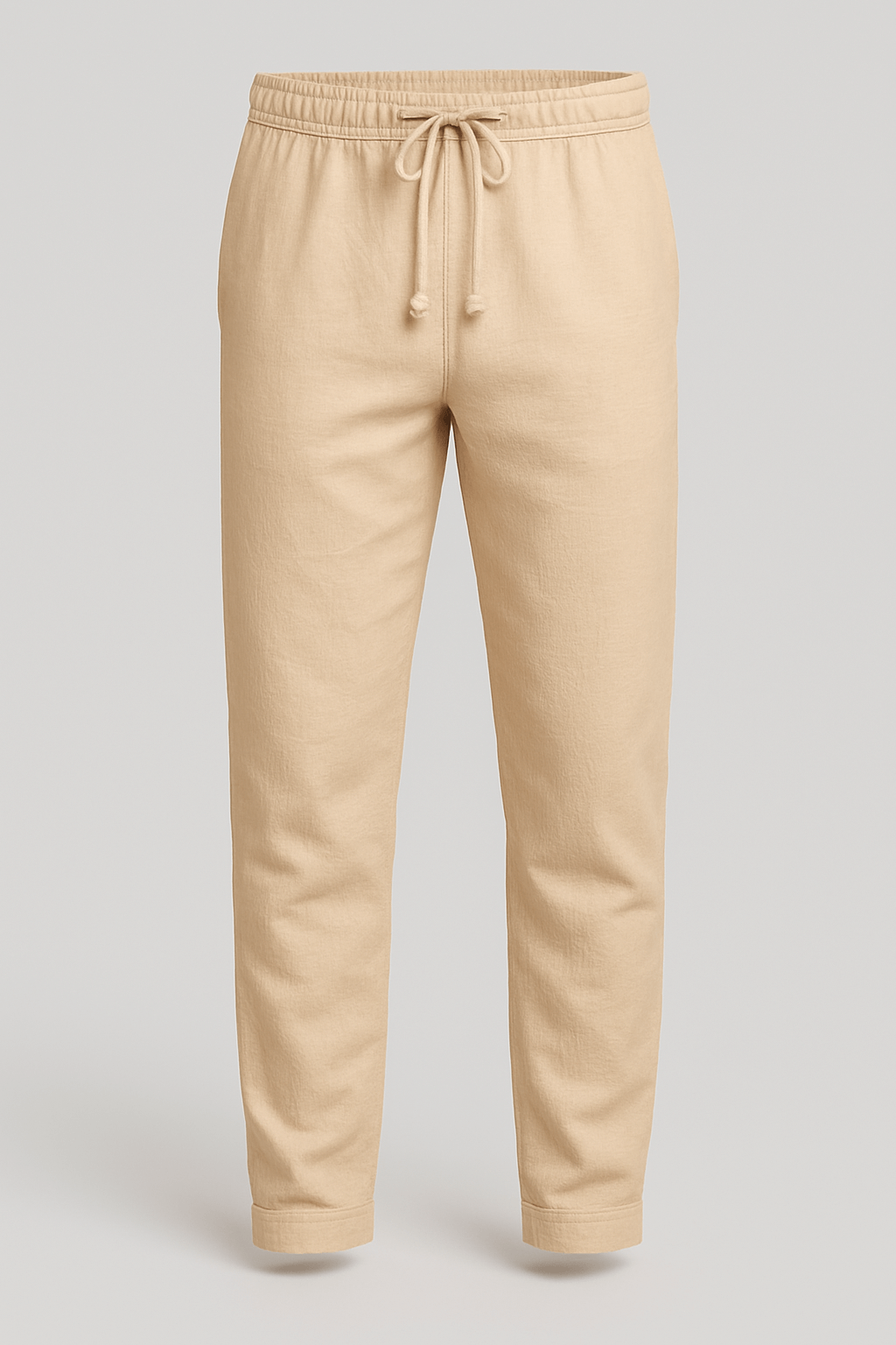 Herrebukser med Snøre - Beige - - Pants - Valmont Wear