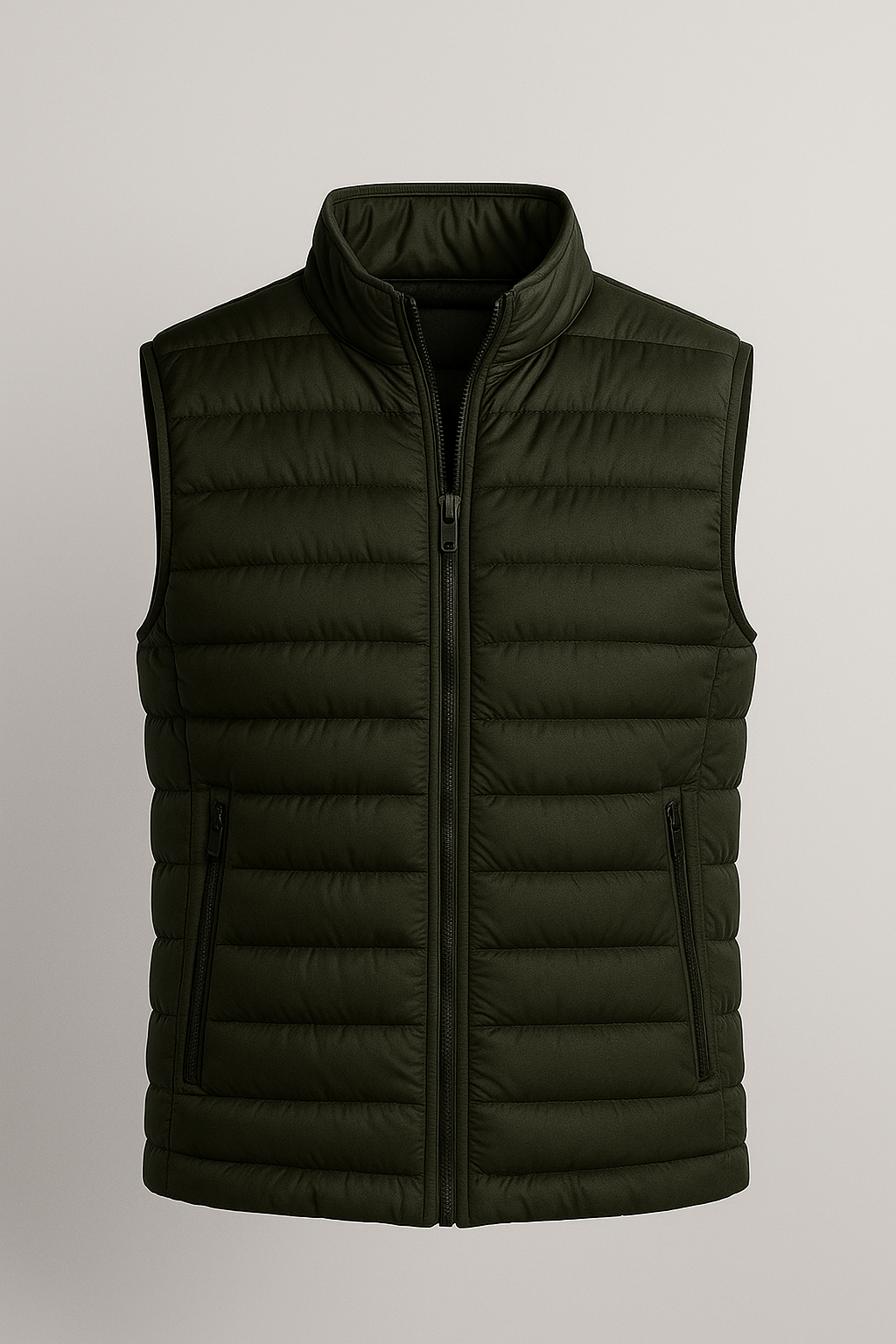 Premium Herre Mørk armygrøn Puffervest - - Puffer Vest - Valmont Wear