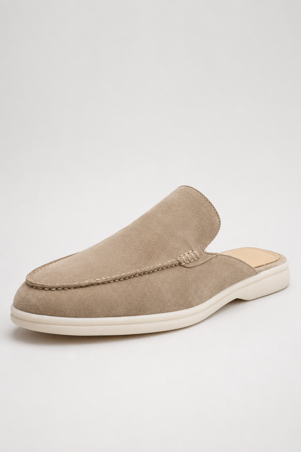 Mule Loafer til Mænd i Sand - Komfortabel Slip-On Sko med Åben Hæl - - Sko - Valmont Wear