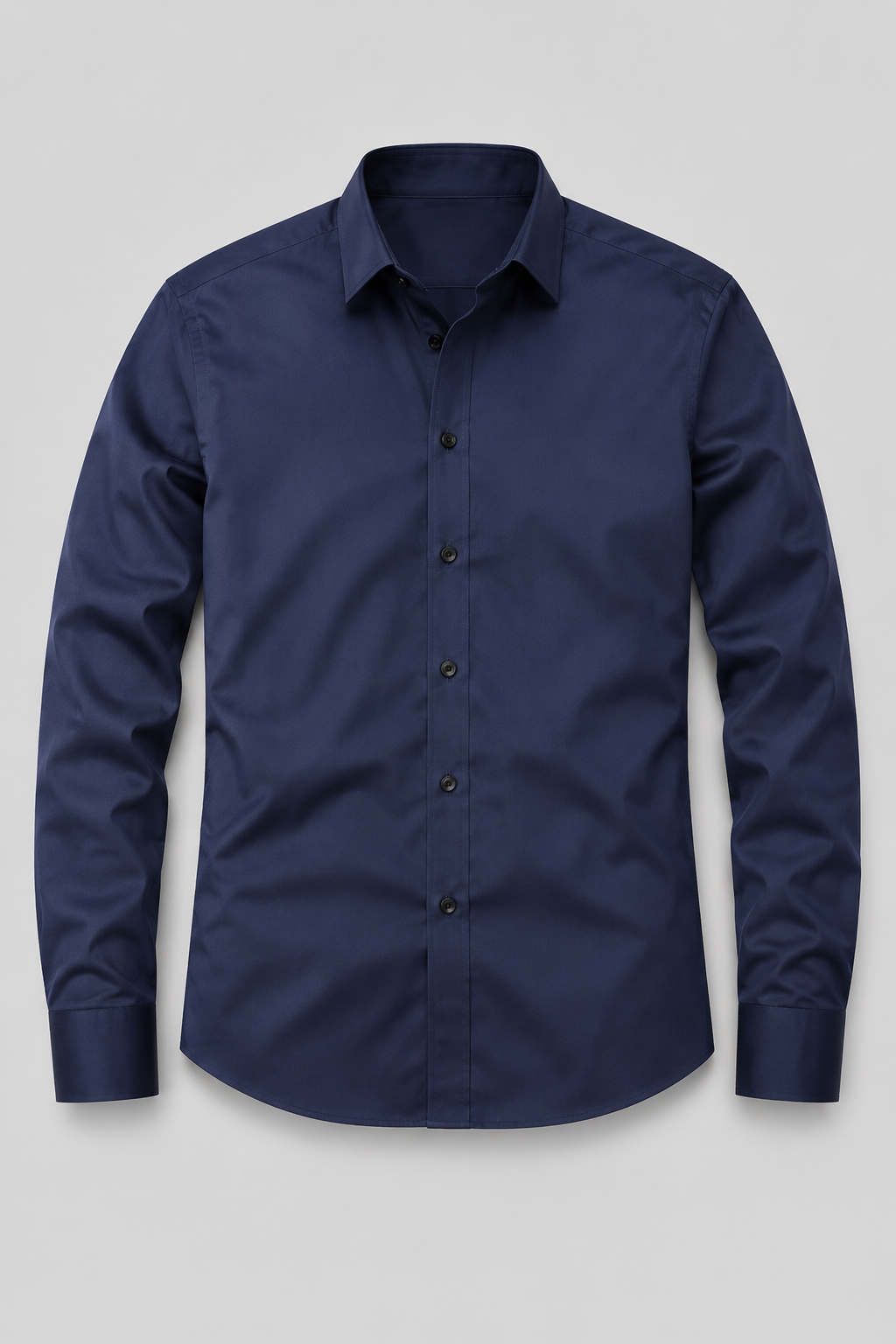 Skjorte til Mænd - Marineblå - Polyester - Regular Fit