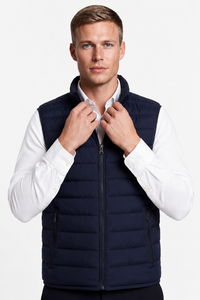 Mens gilet navy – puffer, polyester, lightweight, outdoor