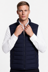 Puffervest til mænd: Marineblå polyestervest til hverdagsbrug og udendørsaktiviteter - - Puffer Vest - Valmont Wear