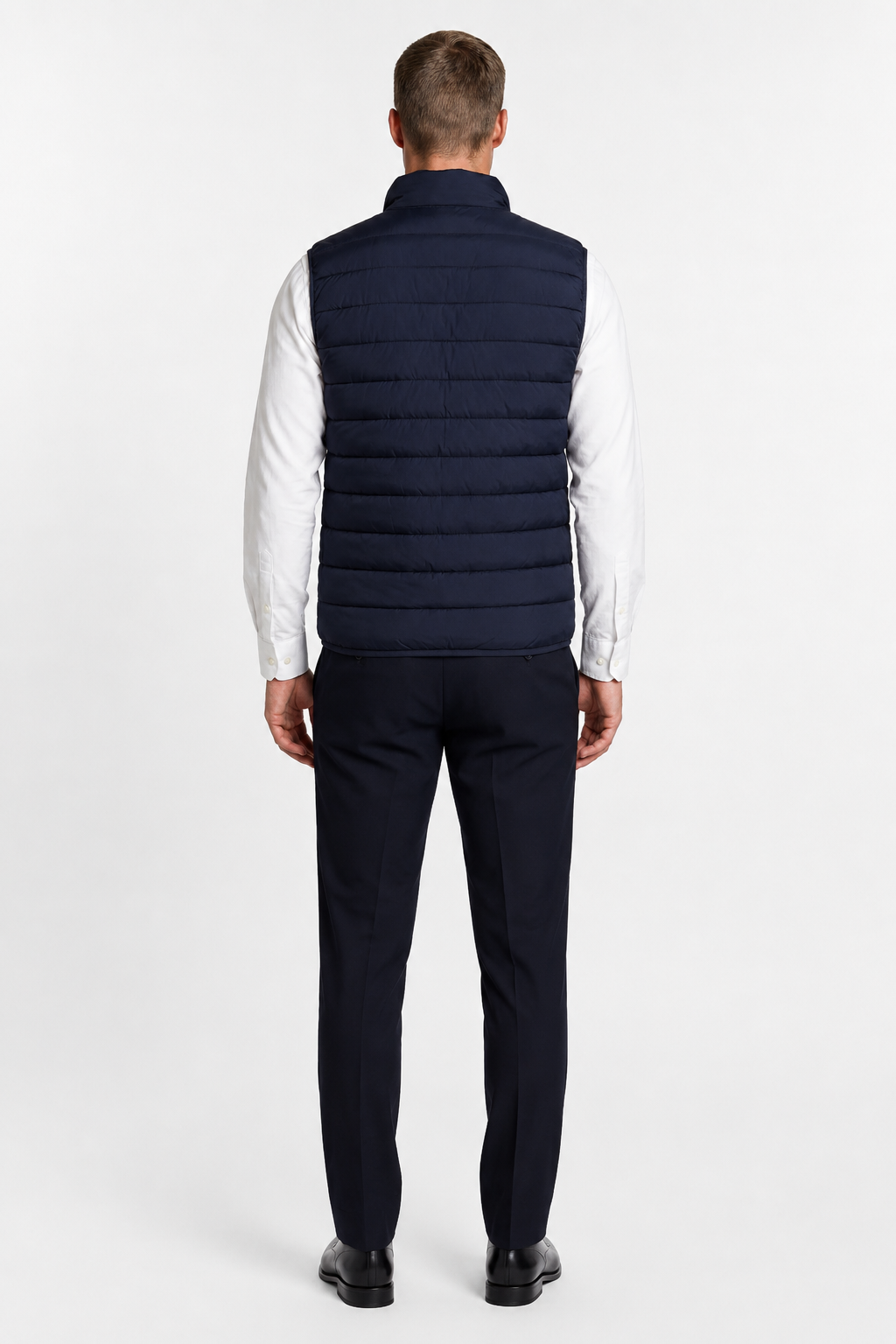 Puffervest til mænd: Marineblå polyestervest til hverdagsbrug og udendørsaktiviteter - - Puffer Vest - Valmont Wear