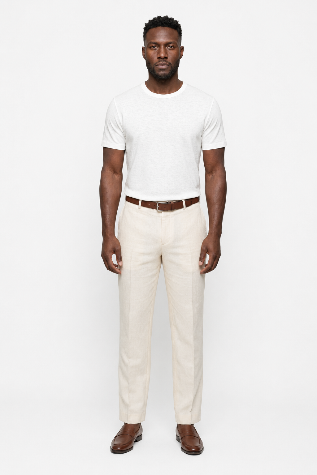 Hvid Slim Fit T-shirt til Mænd i Blød Bomuld – Komfortabel & Stilfuld - - Herre T-shirts - Valmont Wear