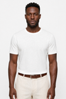 Hvid Slim Fit T-shirt til Mænd i Blød Bomuld – Komfortabel & Stilfuld - - Herre T-shirts - Valmont Wear
