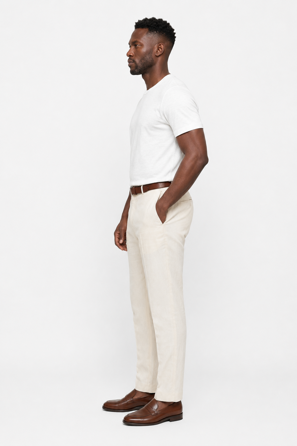 Hvid Slim Fit T-shirt til Mænd i Blød Bomuld – Komfortabel & Stilfuld - - Herre T-shirts - Valmont Wear