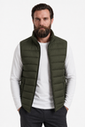 Herre Dunvest – Armygrøn Letvægts Puffer Vest med Lynlås. Varm til Hverdag. - Armygrøn - Puffer Vest - Valmont Wear