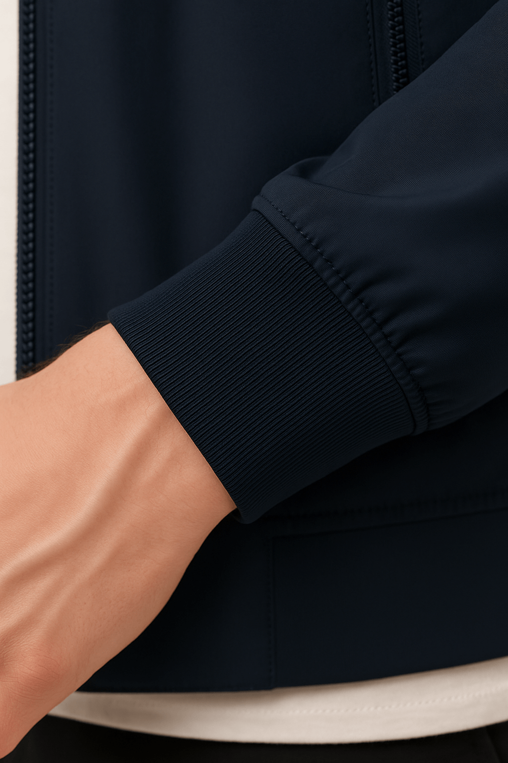 Klassisk Mørkeblå Bomberjakke - - Bomberjakke - Valmont Wear