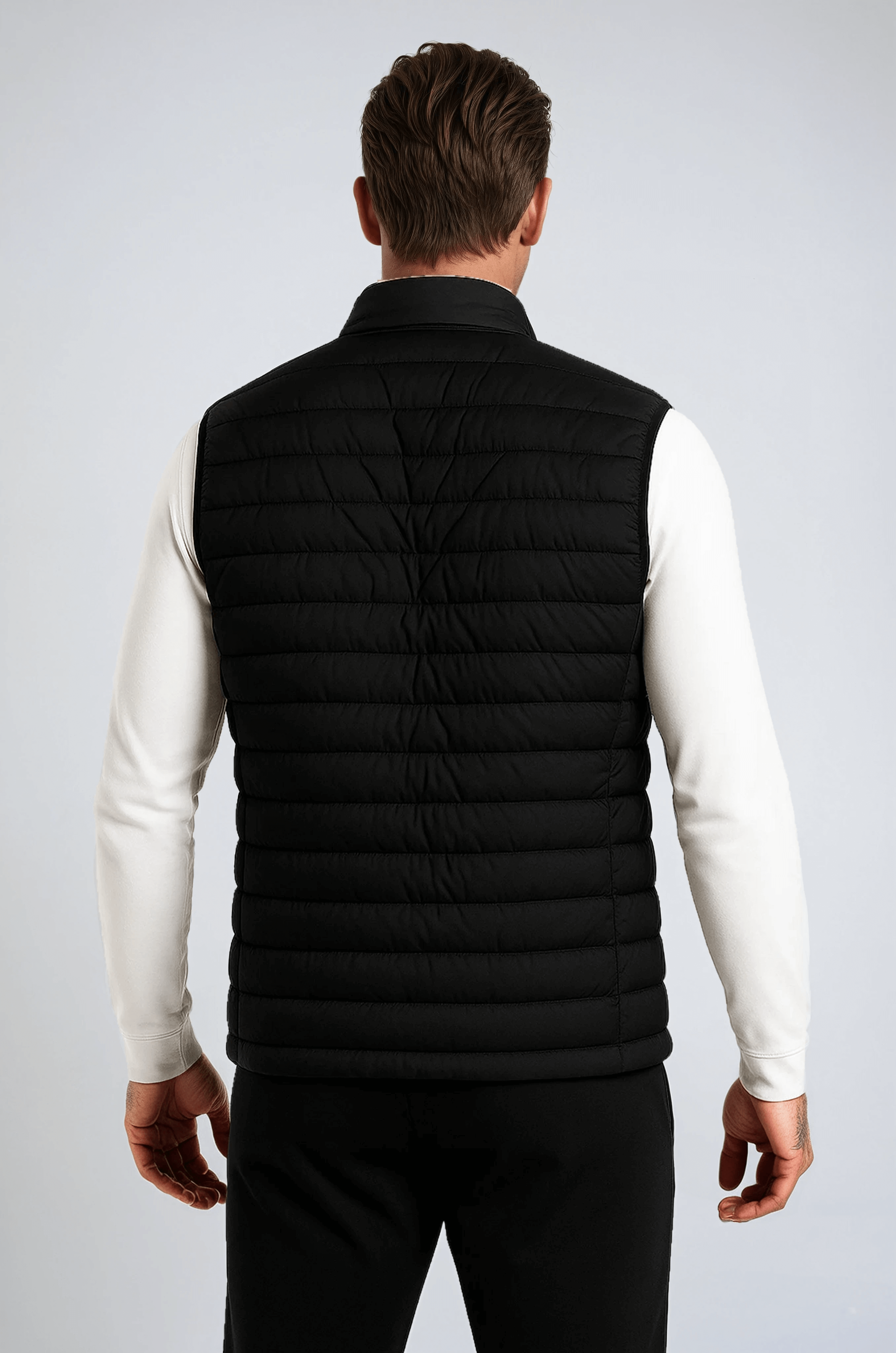 Premium Herre Sort Puffervest - - Puffer Vest - Valmont Wear
