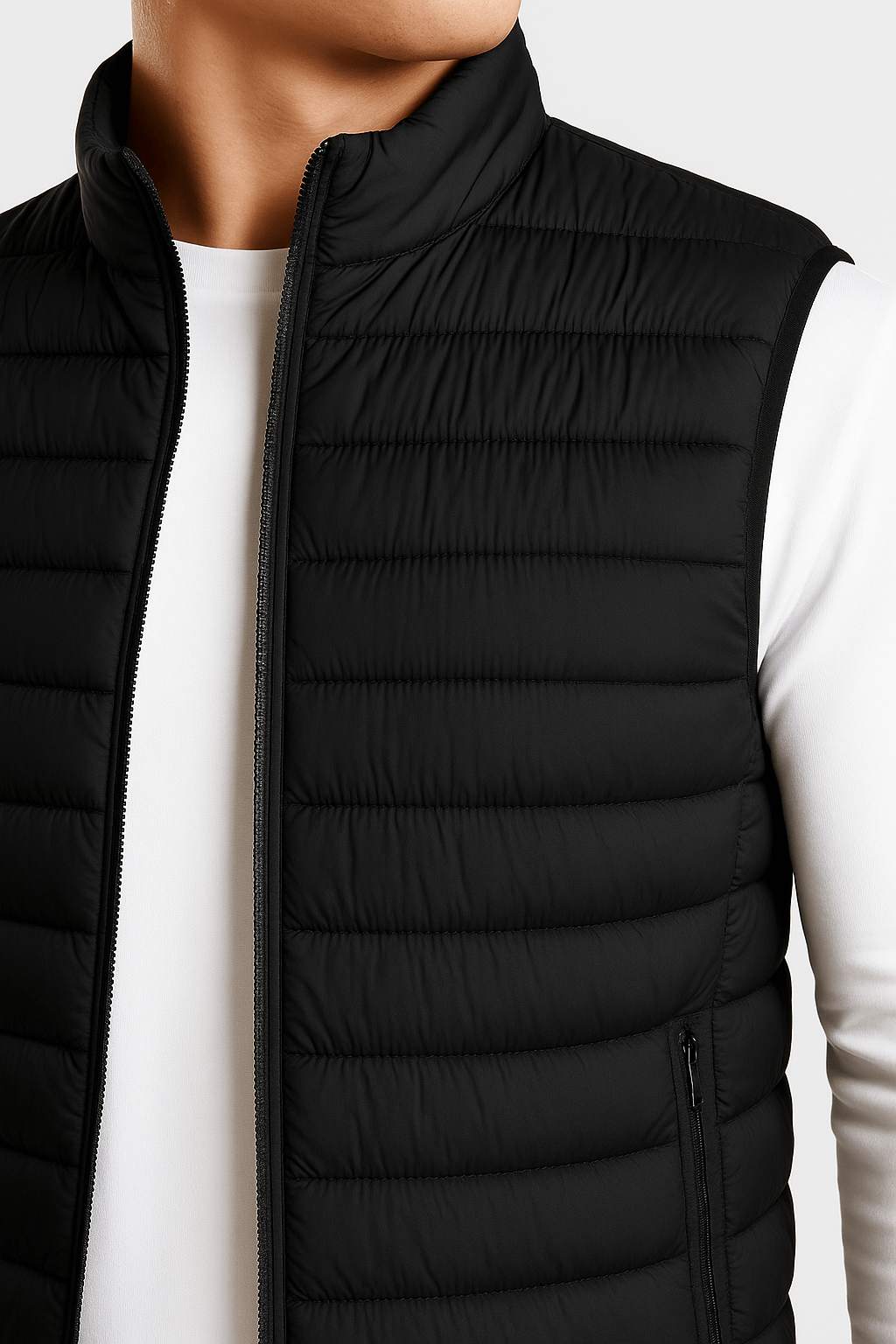 Premium Herre Sort Puffervest - - Puffer Vest - Valmont Wear