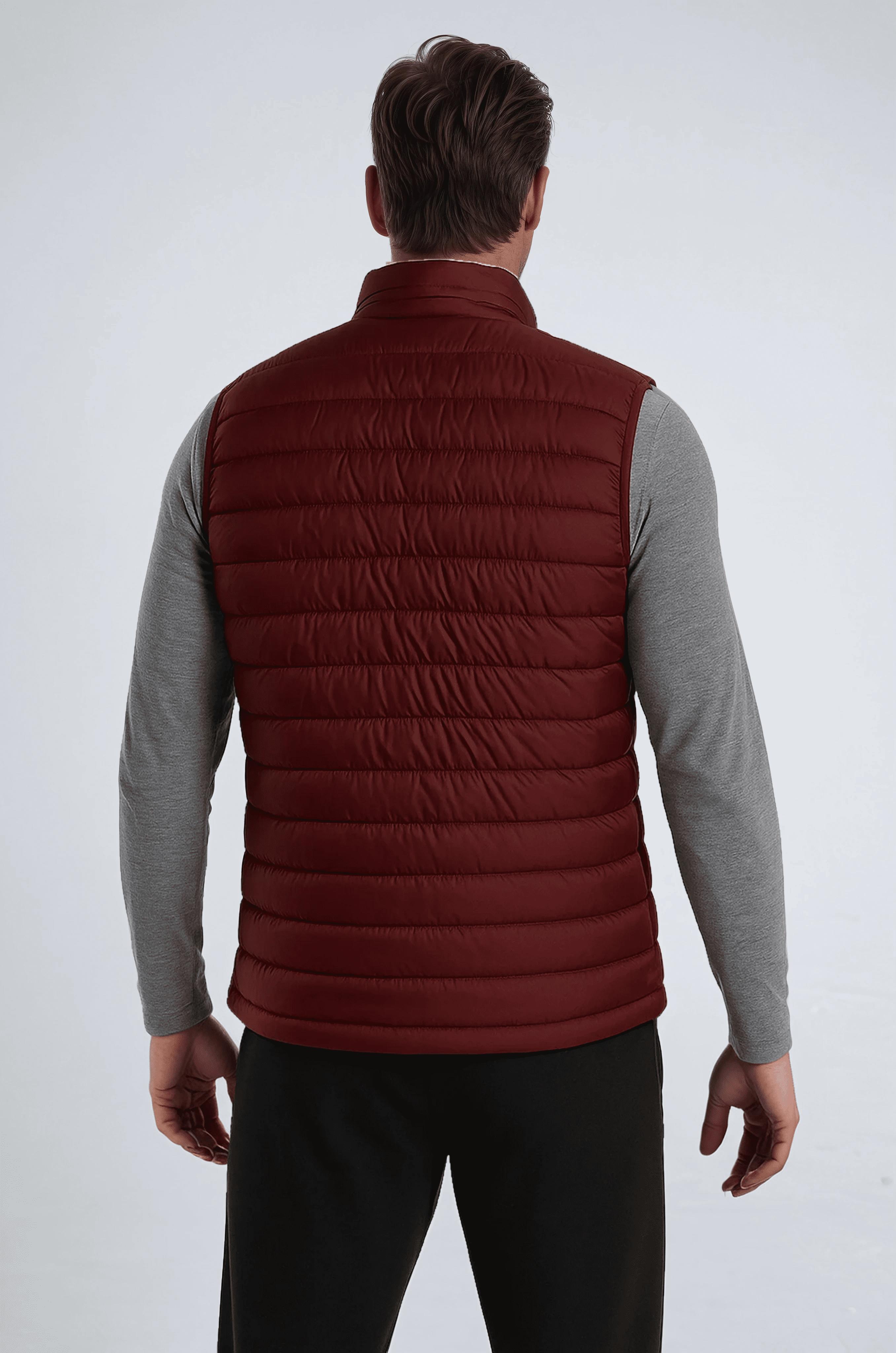 Premium Herre Murstensrød Puffervest - - Puffer Vest - Valmont Wear